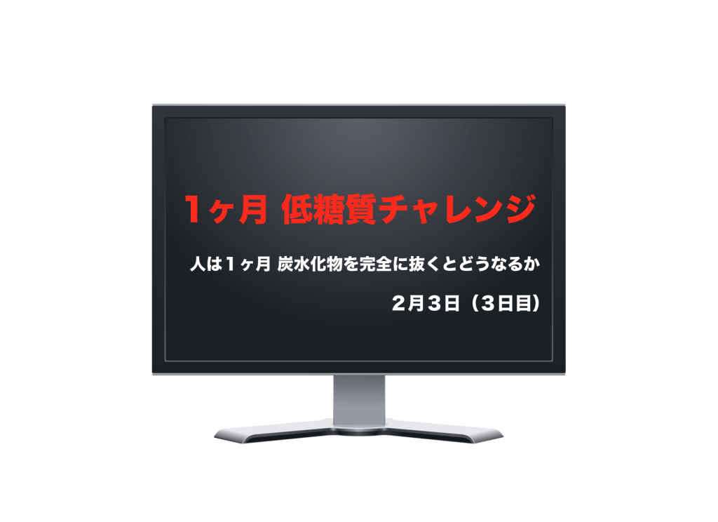 低糖質チャレンジ　3日目「糖質はどこへ消えた？」