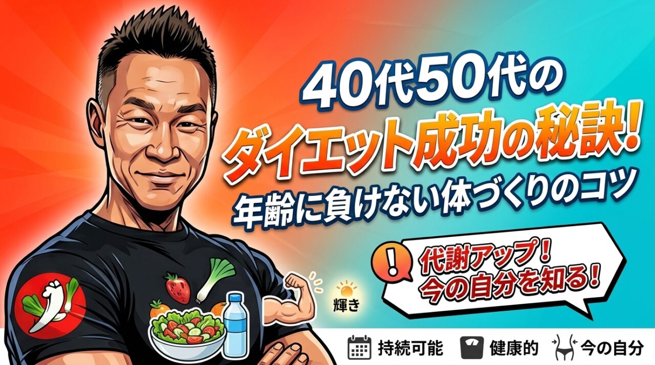 40代50代のダイエット成功の秘訣！年齢に負けない体づくりのコツ